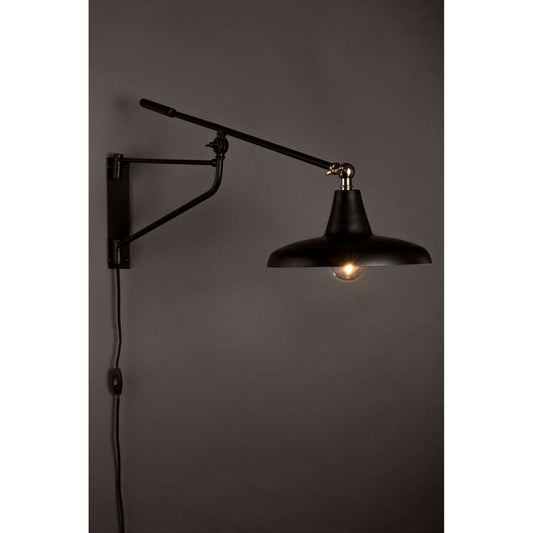 Dutchbone wandlamp hector zwart 93 x 26 x 30 cm