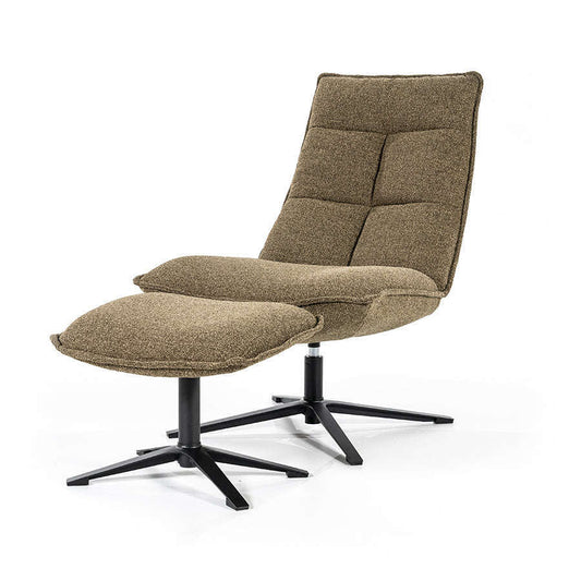 Eleonora Fauteuil Marcus met voetenbank groen