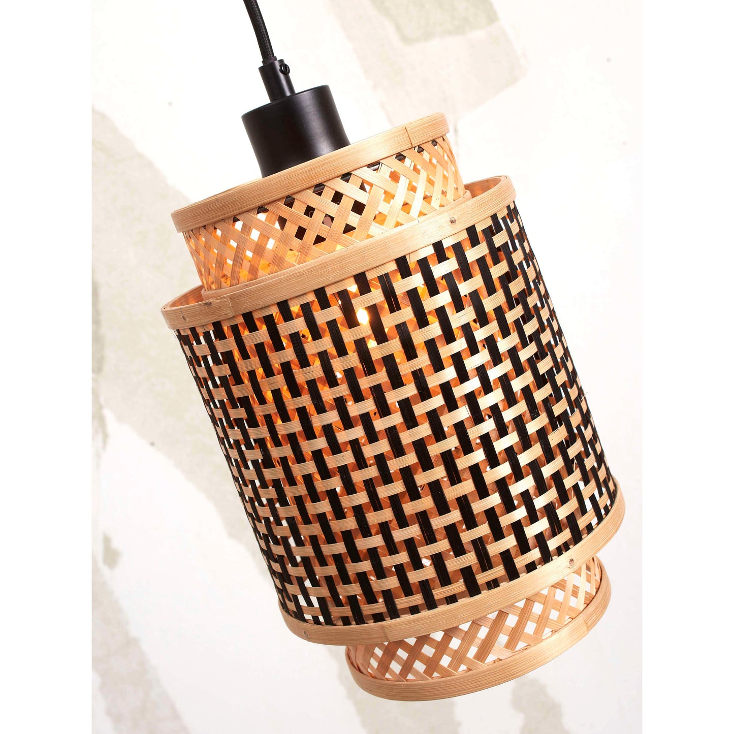 GOOD&MOJO hanglamp bhutan 18 cm S zwart/naturel