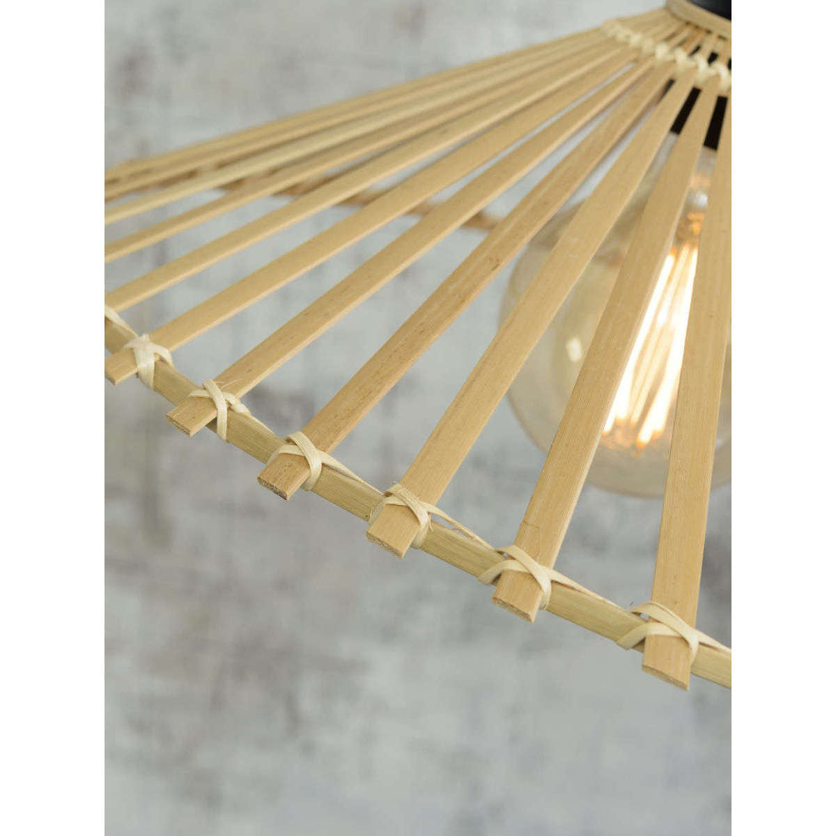 GOOD&MOJO Hanglamp Bromo asymetrisch 40 cm naturel S