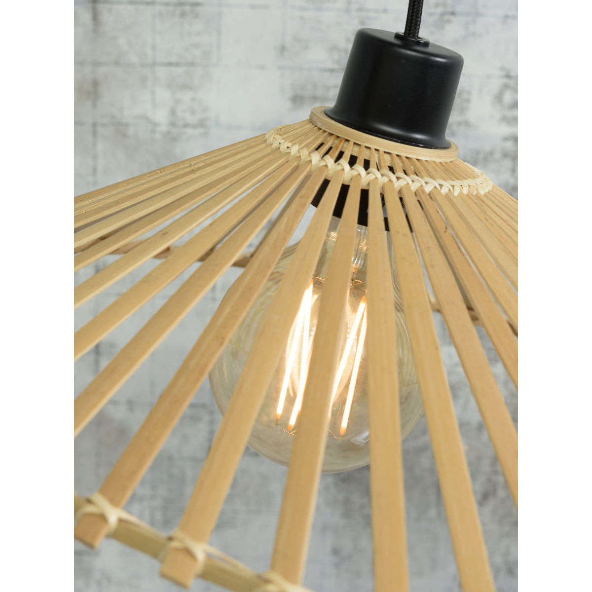 GOOD&MOJO Hanglamp Bromo asymetrisch 60 cm naturel L