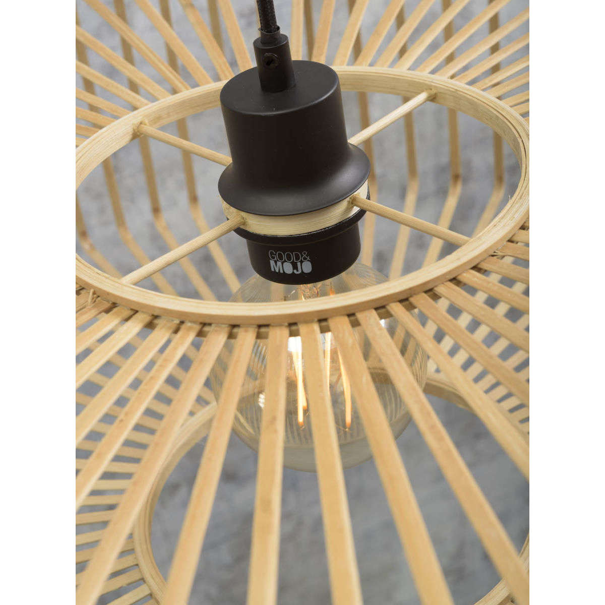 Good&Mojo Hanglamp Bromo rond 40 cm naturel S