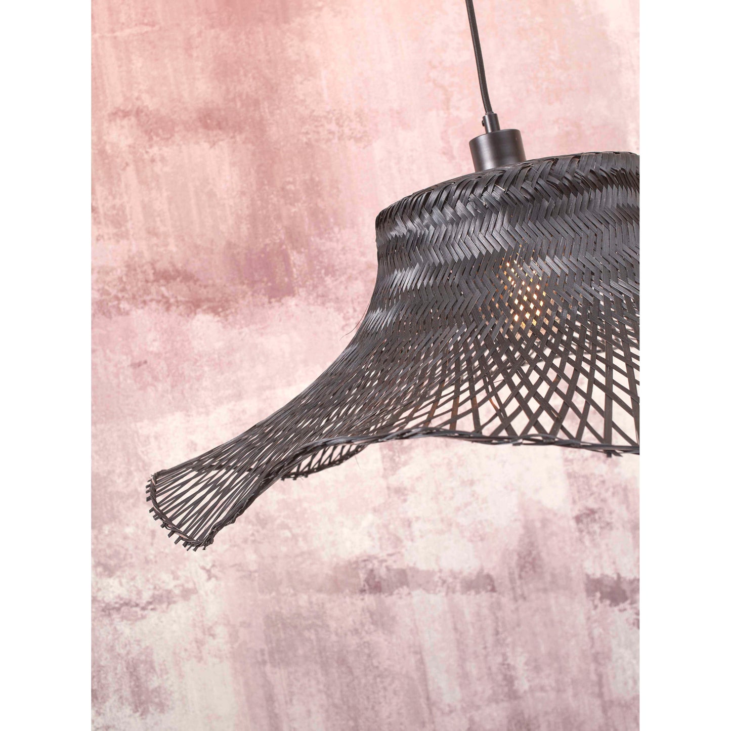 GOOD&MOJO hanglamp ibiza wavy 50 cm S zwart