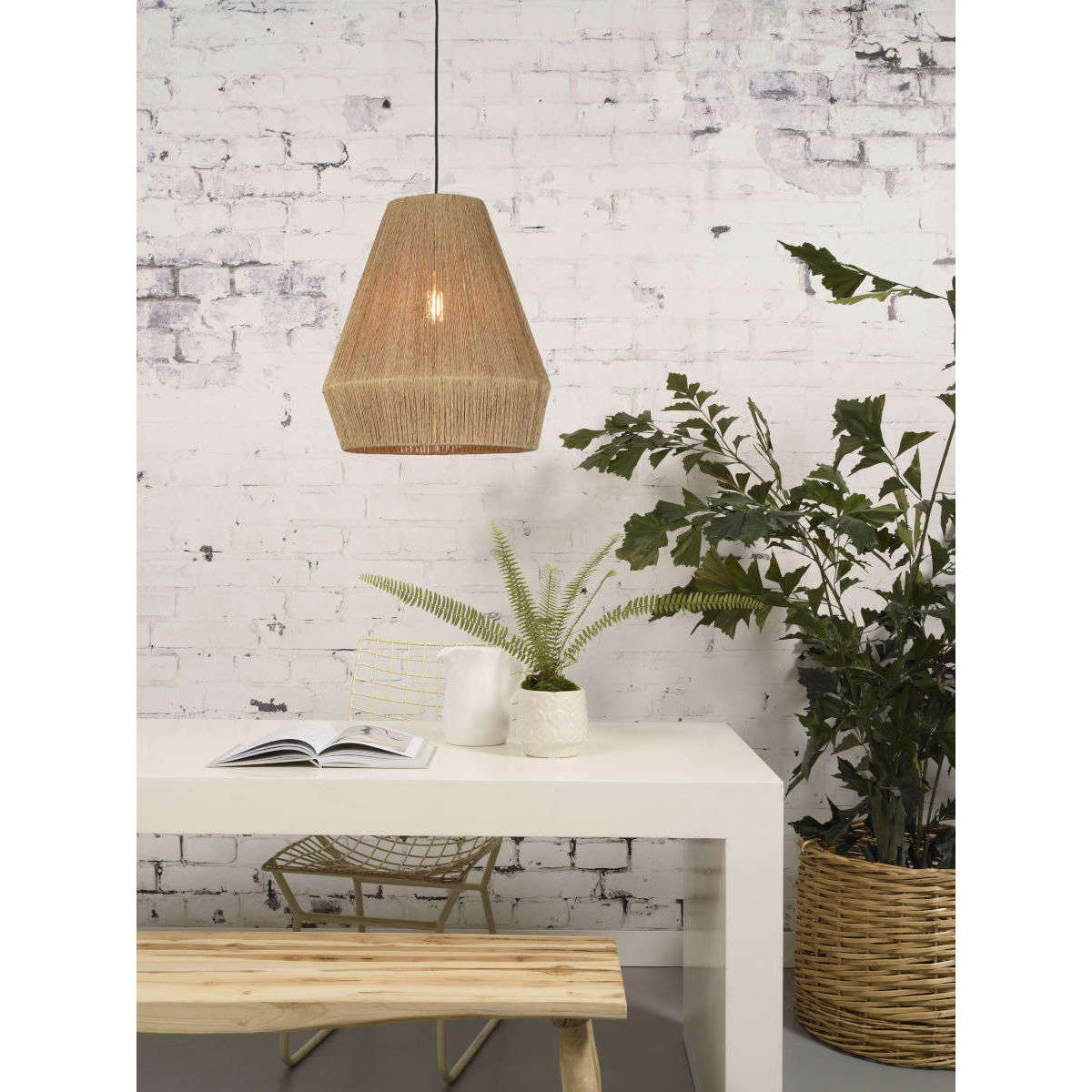 GOOD&MOJO Hanglamp Iguazu jute naturel S