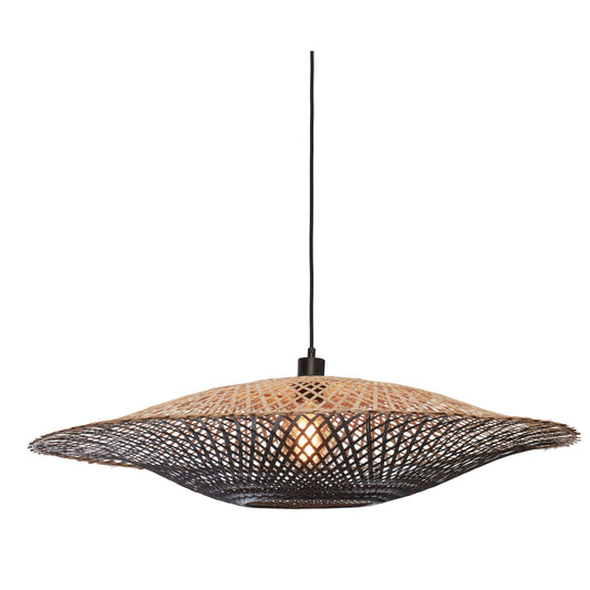 GOOD&MOJO hanglamp kalimantan 87 cm L naturel/zwart