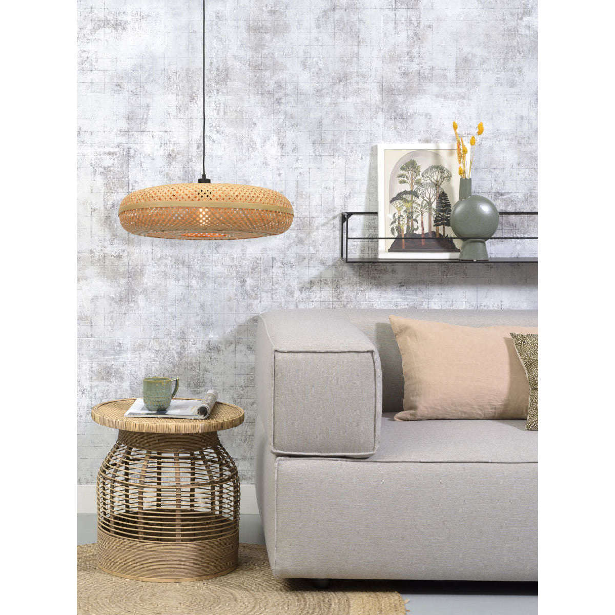 GOOD&MOJO Hanglamp Palawan 60 cm naturel L