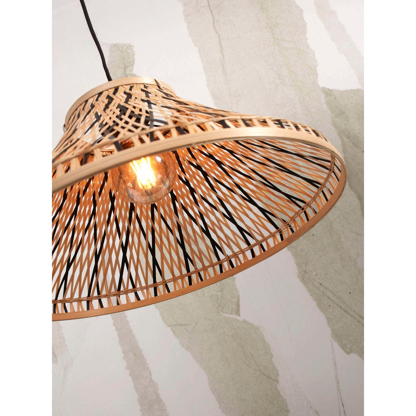 GOOD&MOJO hanglamp tahiti 45 cm zwart/naturel