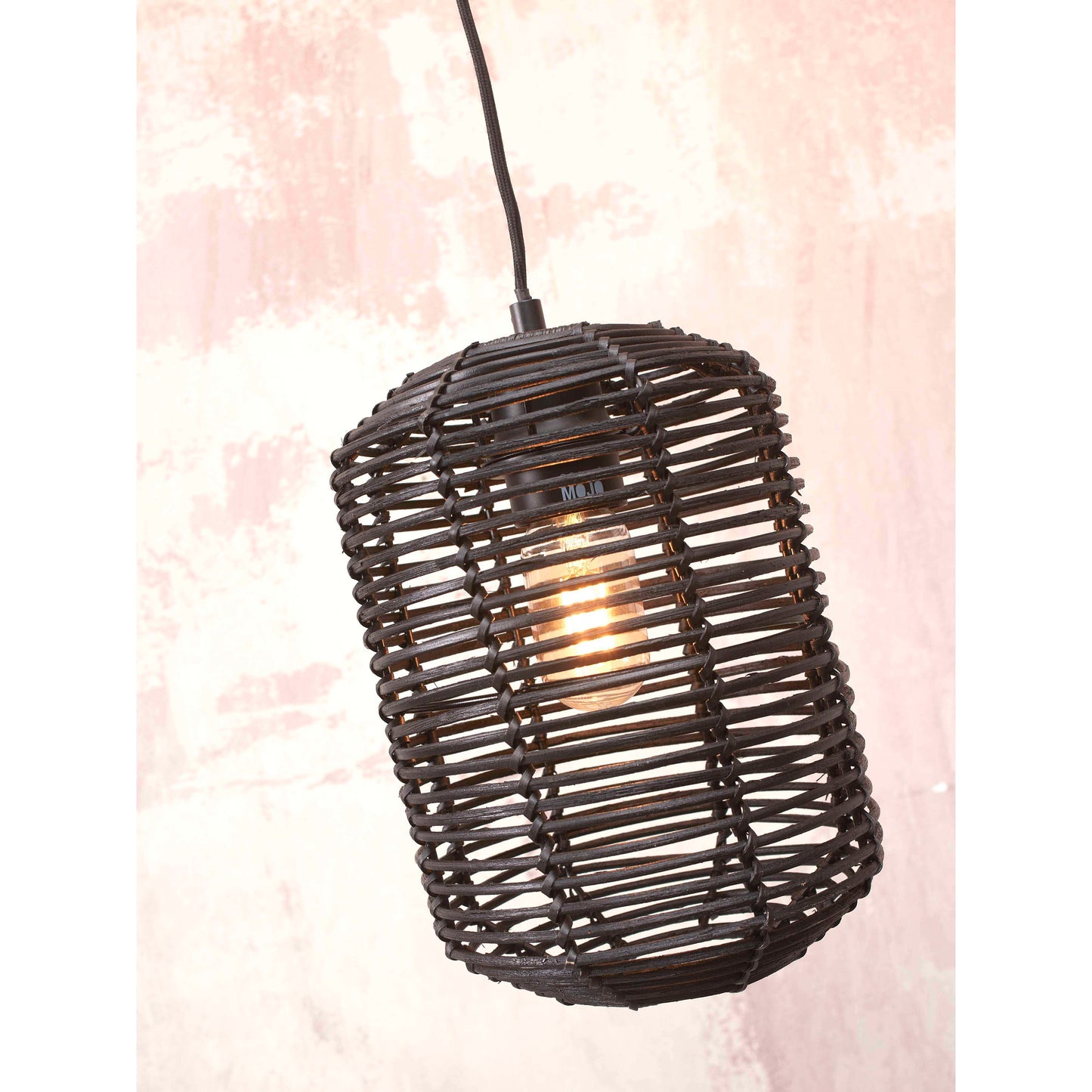 GOOD&MOJO hanglamp tanami koker 18 cm S zwart