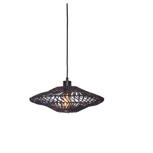 GOOD&MOJO hanglamp zanzibar plat 40 cm S zwart