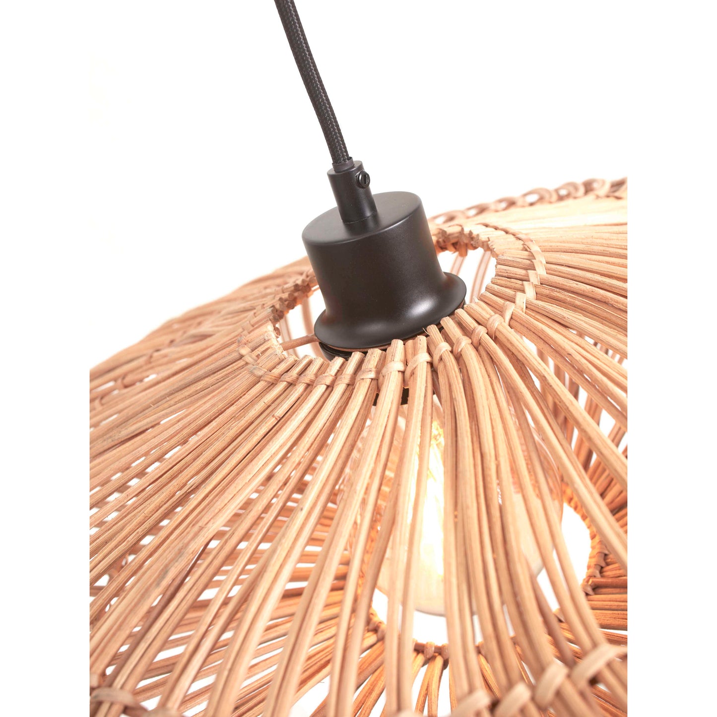 GOOD&MOJO hanglamp zanzibar plat 55 cm L naturel
