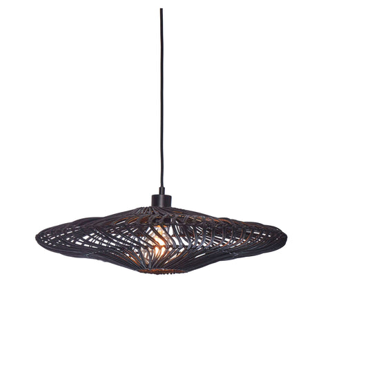 GOOD&MOJO hanglamp zanzibar plat 55 cm L zwart