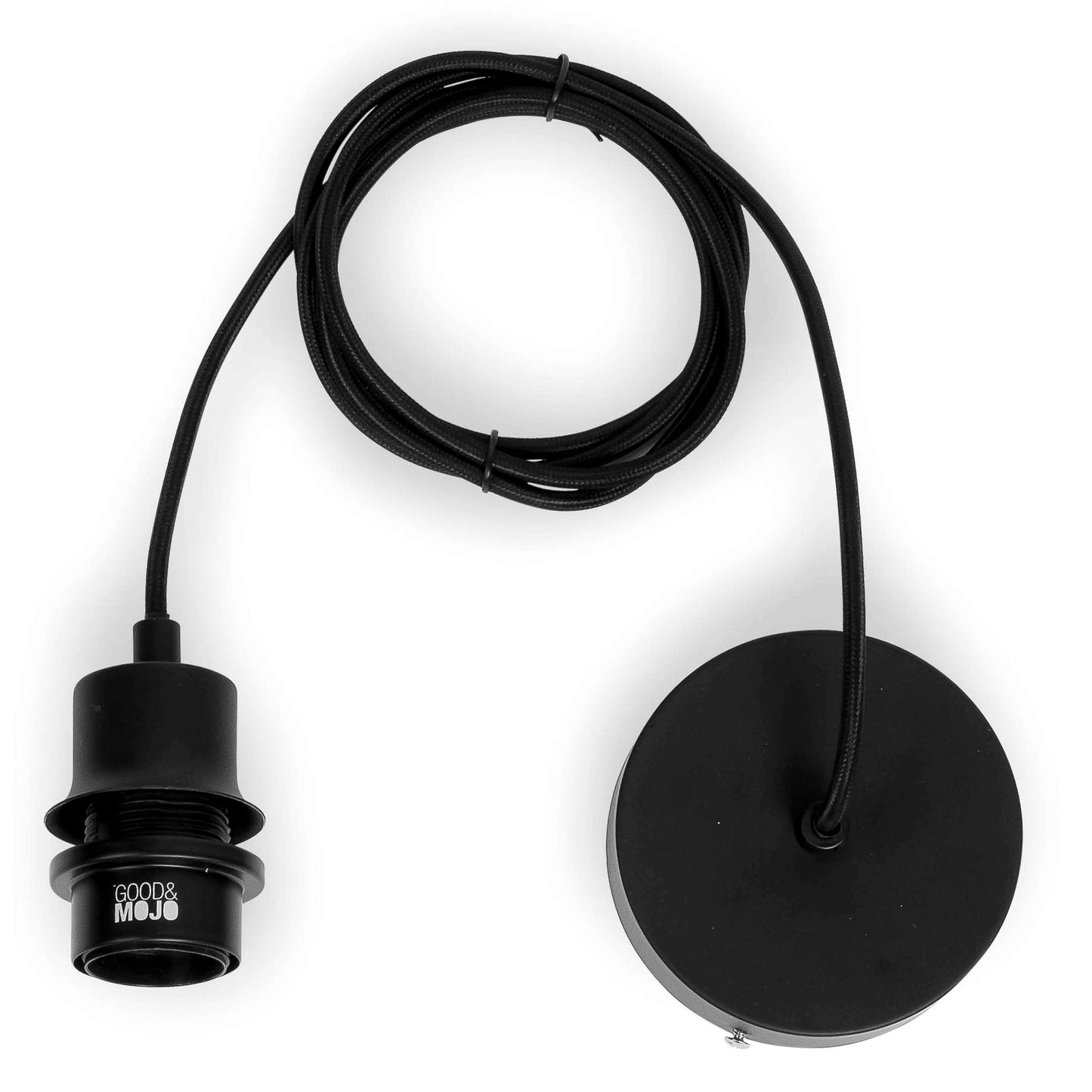 GOOD&MOJO hanglamp zanzibar plat 55 cm L zwart
