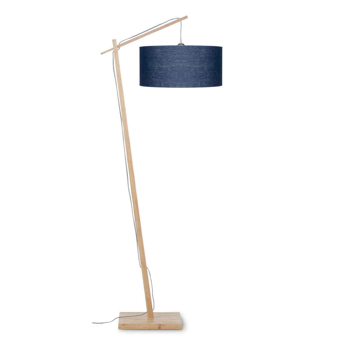 GOOD&MOJO Vloerlamp Andes bamboe 4723 linnen blauw denim