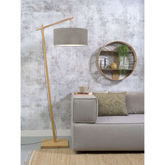 GOOD&MOJO Vloerlamp Andes bamboe 4723 linnen donker