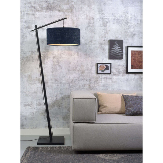 GOOD&MOJO Vloerlamp Andes zwart 4723 blauw denim