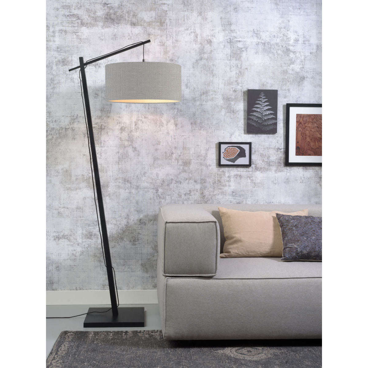 GOOD&MOJO Vloerlamp Andes zwart 4723 licht grijs