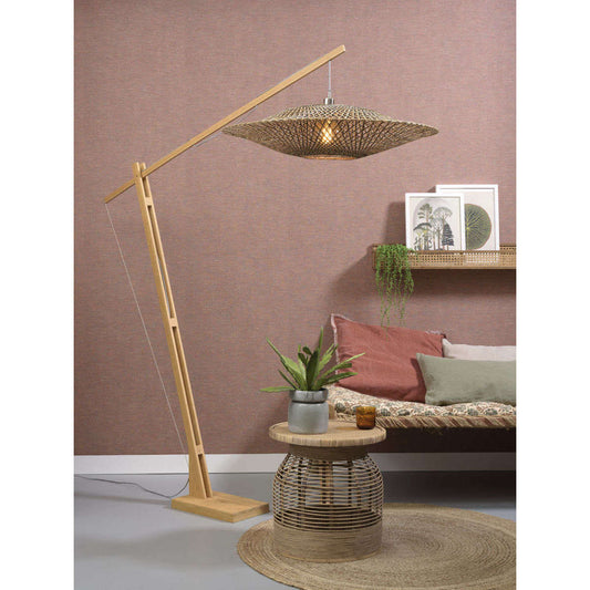 GOOD&MOJO Vloerlamp Bali naturel / kap 8720 L