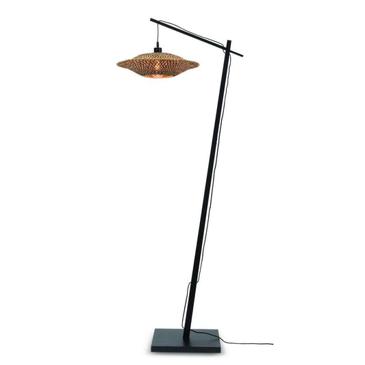 GOOD&MOJO Vloerlamp Bali zwart / kap 4412 S