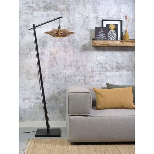 GOOD&MOJO Vloerlamp Bali zwart / kap 4412 S