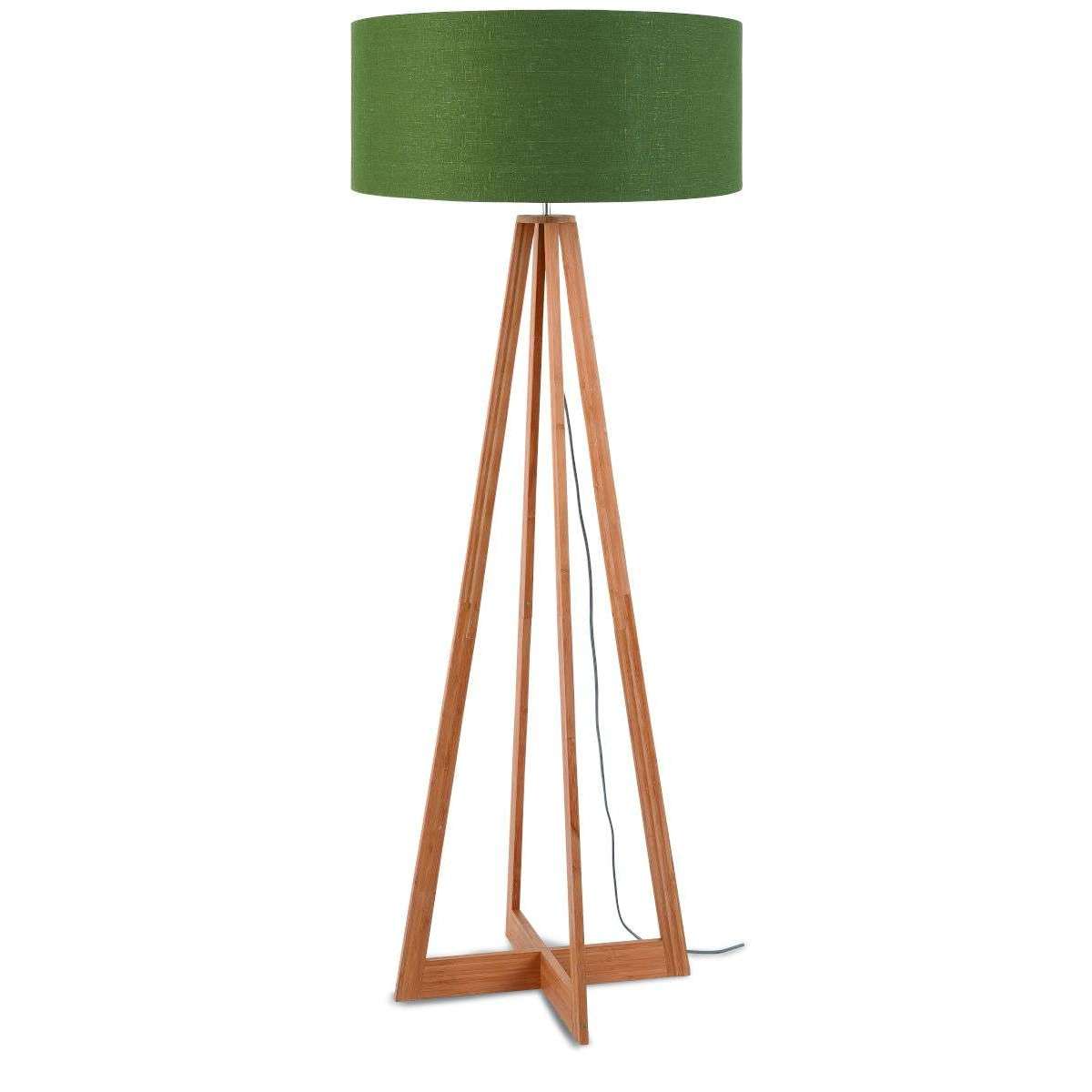 GOOD&MOJO Vloerlamp bamboe Everest 6030 linnen groen forest