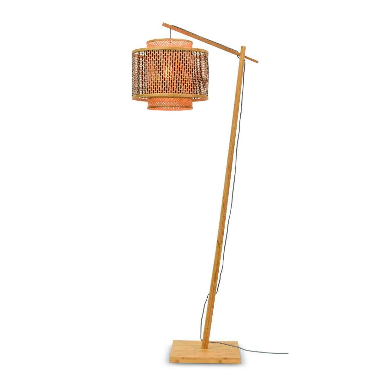 GOOD&MOJO Vloerlamp Bhutan naturel / kap 4034 S