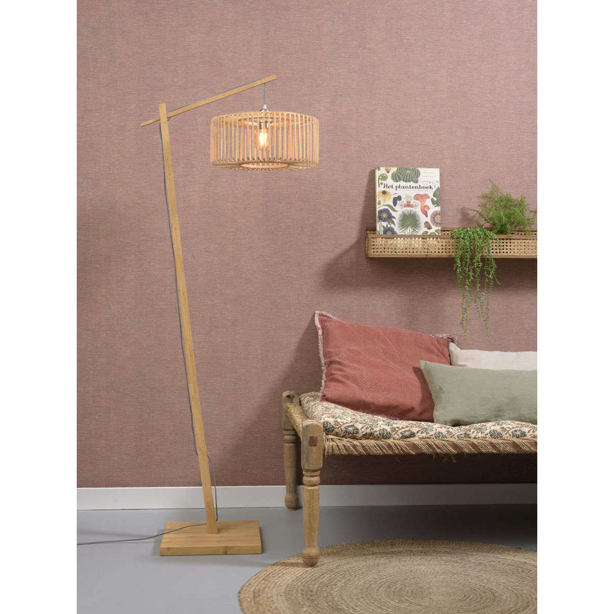 GOOD&MOJO Vloerlamp Bromo naturel hoogte 176 / 4018 rond S