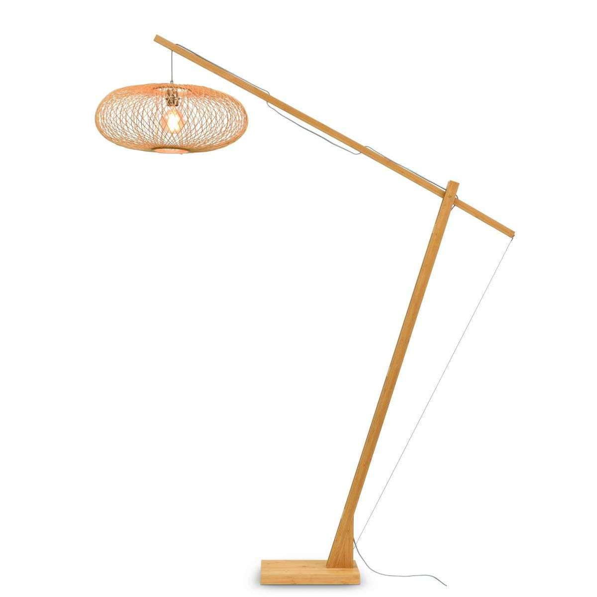 GOOD&MOJO Vloerlamp Cango naturel / kap naturel L