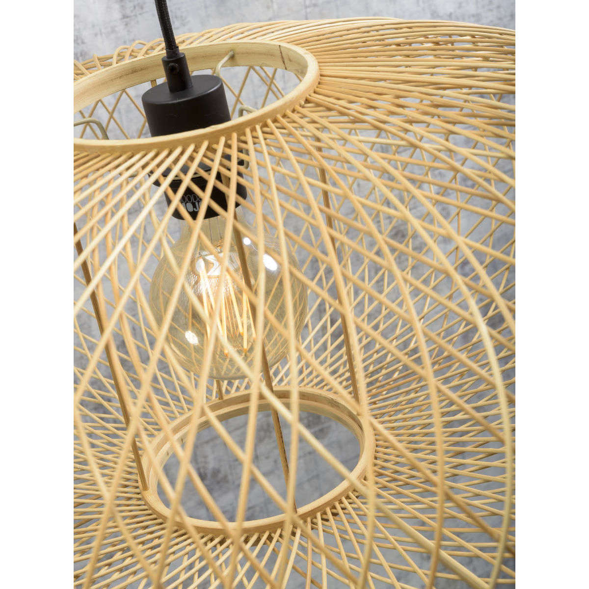 GOOD&MOJO Vloerlamp Cango naturel / kap naturel L