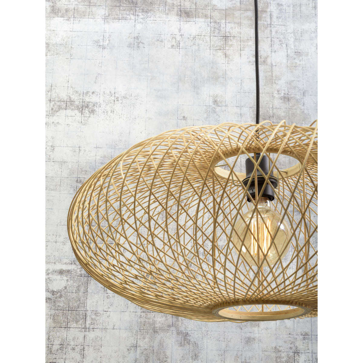 GOOD&MOJO Vloerlamp Cango naturel / kap naturel S