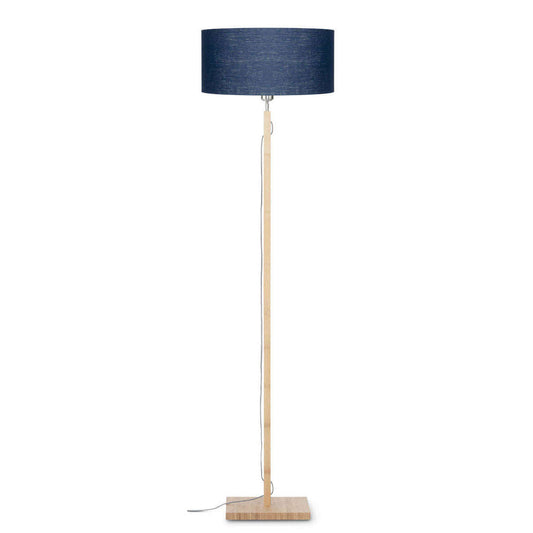 GOOD&MOJO Vloerlamp Fuji bamboe 4723 linnen blauw denim