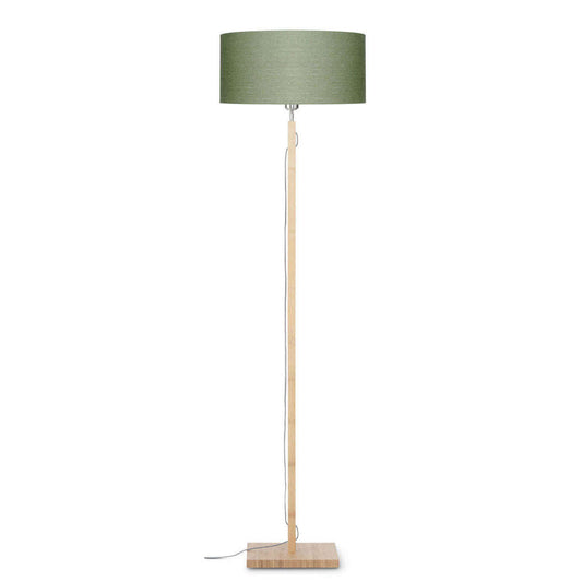 GOOD&MOJO Vloerlamp Fuji bamboe 4723 linnen groen forest