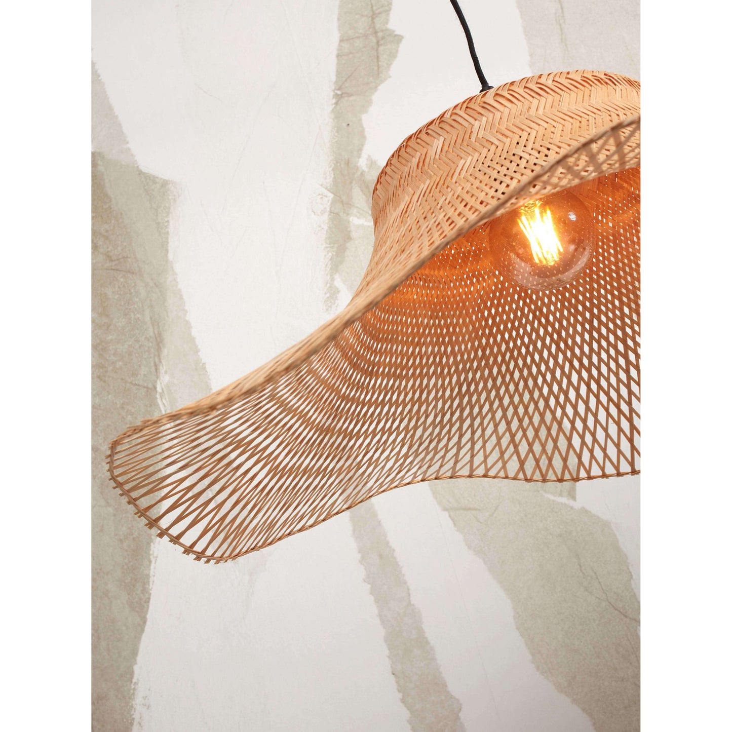 GOOD&MOJO vloerlamp ibiza wavy 65 cm L wit/naturel