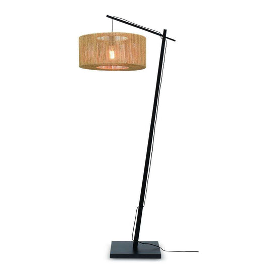 GOOD&MOJO Vloerlamp Iguazu zw / 5022 naturel S