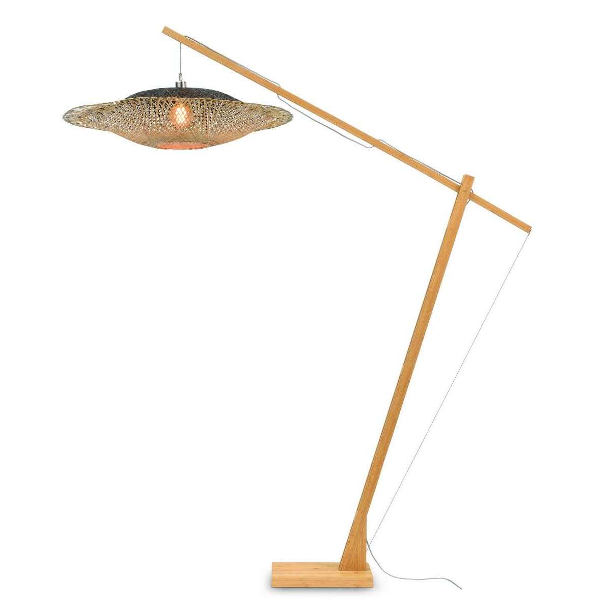 GOOD&MOJO Vloerlamp Kalimantan L naturel / horizon 87 cm