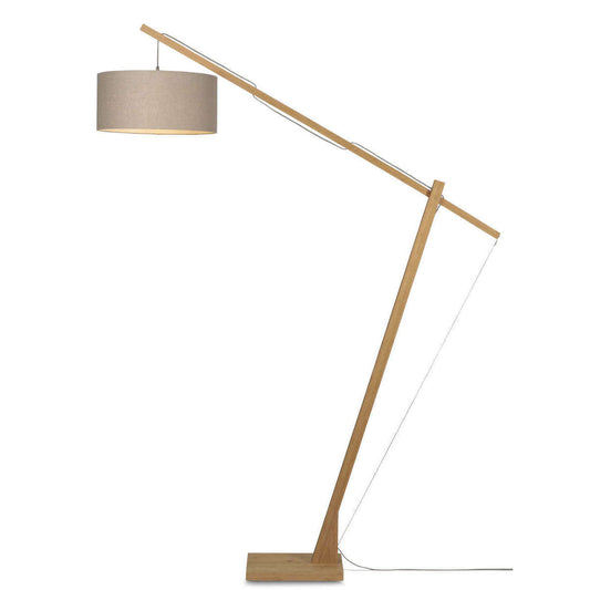 GOOD&MOJO Vloerlamp Montblanc bamboe 4723 linnen donker