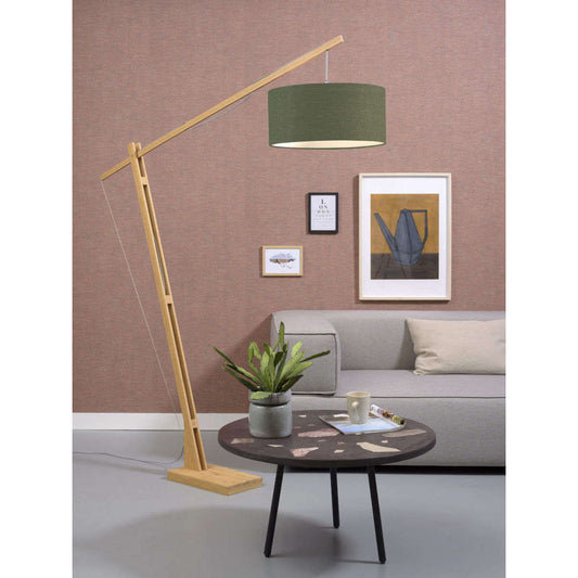 GOOD&MOJO Vloerlamp Montblanc bamboe 4723 linnen groen forest