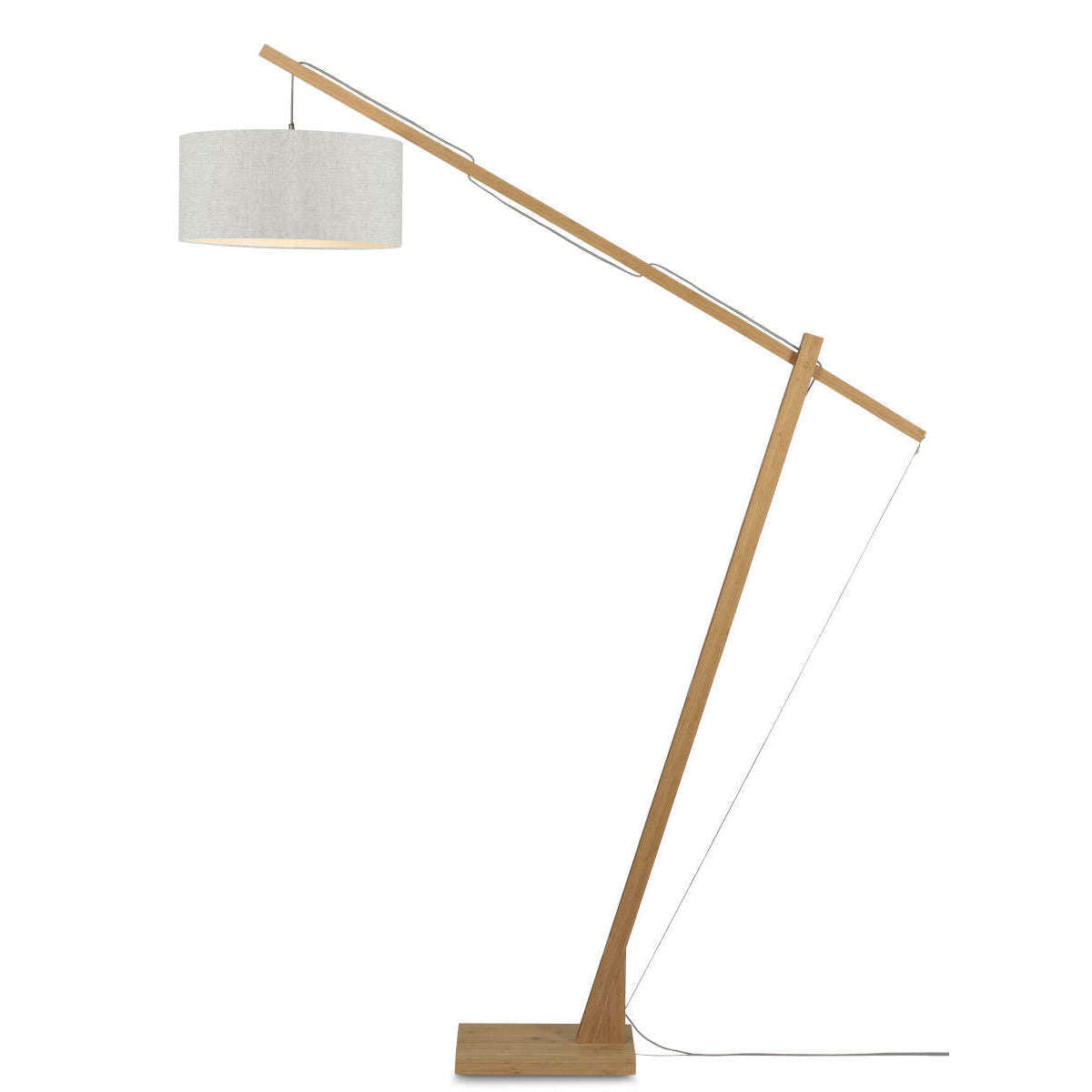 GOOD&MOJO Vloerlamp Montblanc bamboe 4723 linnen licht