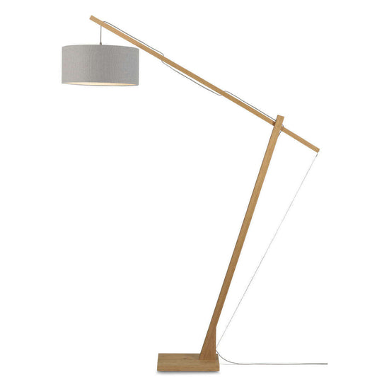 GOOD&MOJO Vloerlamp Montblanc bamboe 4723 linnen lichtgrijs