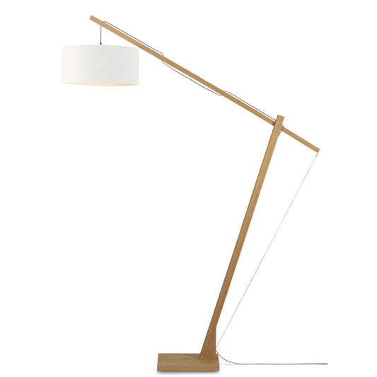 GOOD&MOJO Vloerlamp Montblanc bamboe 4723 linnen wit