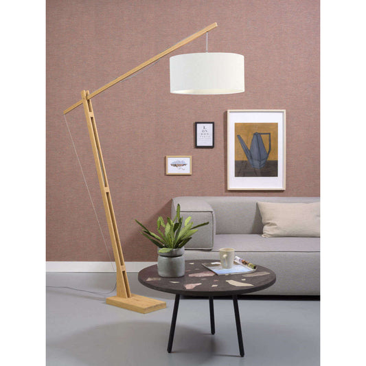 GOOD&MOJO Vloerlamp Montblanc bamboe 4723 linnen wit