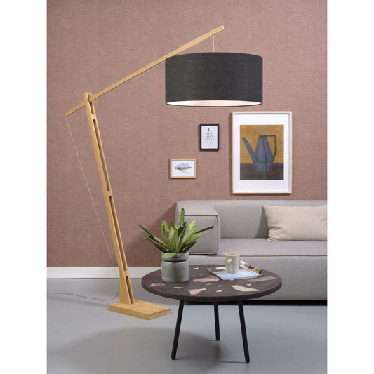 GOOD&MOJO Vloerlamp Montblanc bamboe 6030 linnen donkergrijs