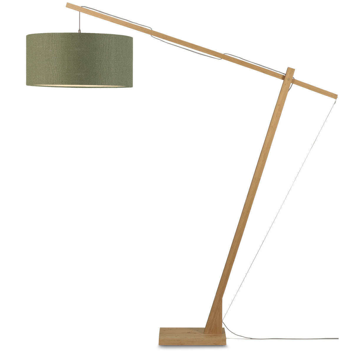 GOOD&MOJO Vloerlamp Montblanc bamboe 6030 linnen groen forest