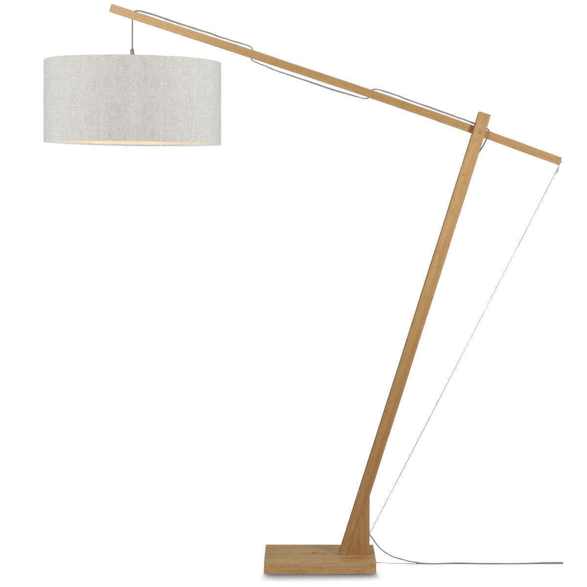 GOOD&MOJO Vloerlamp Montblanc bamboe 6030 linnen licht