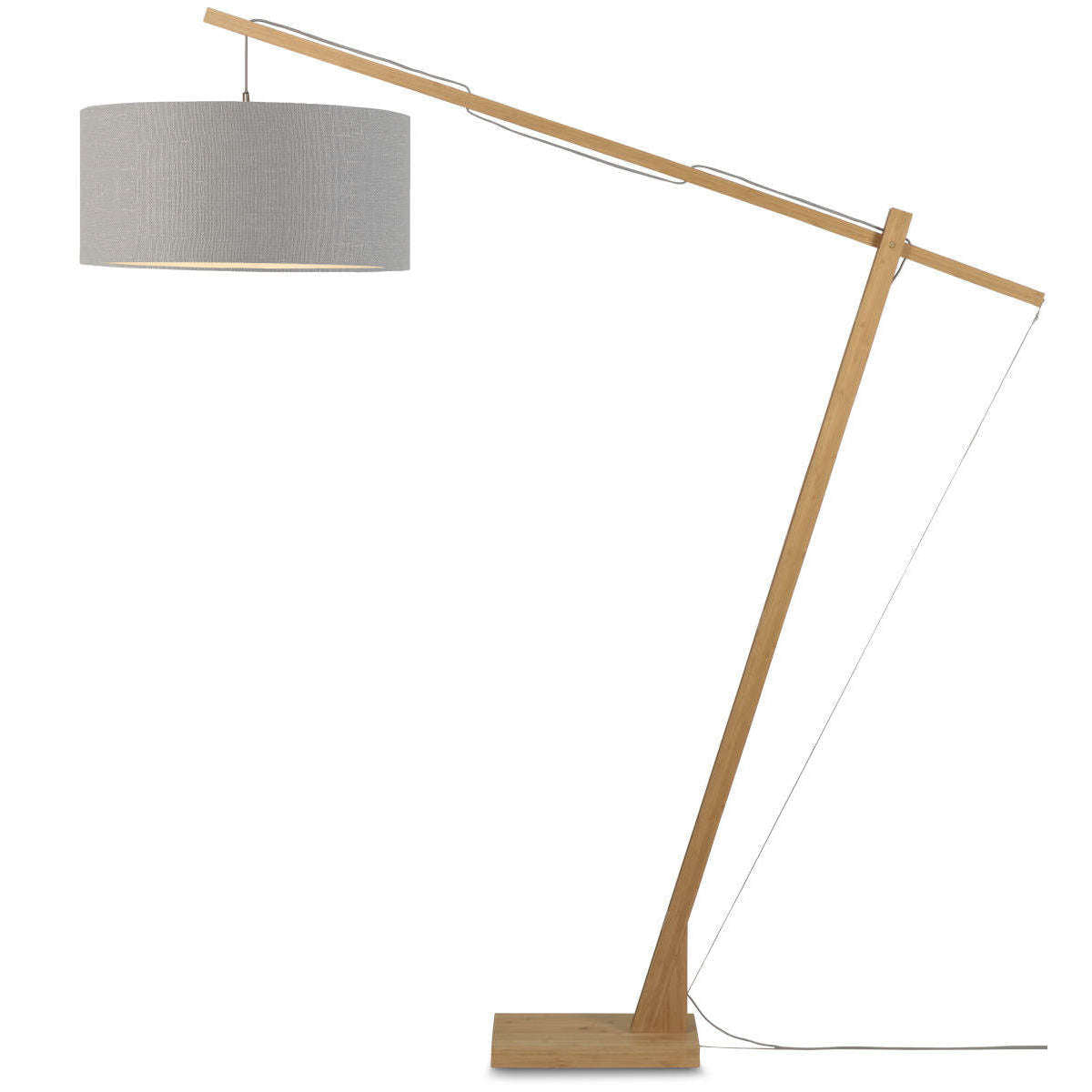 GOOD&MOJO Vloerlamp Montblanc bamboe 6030 linnen lichtgrijs