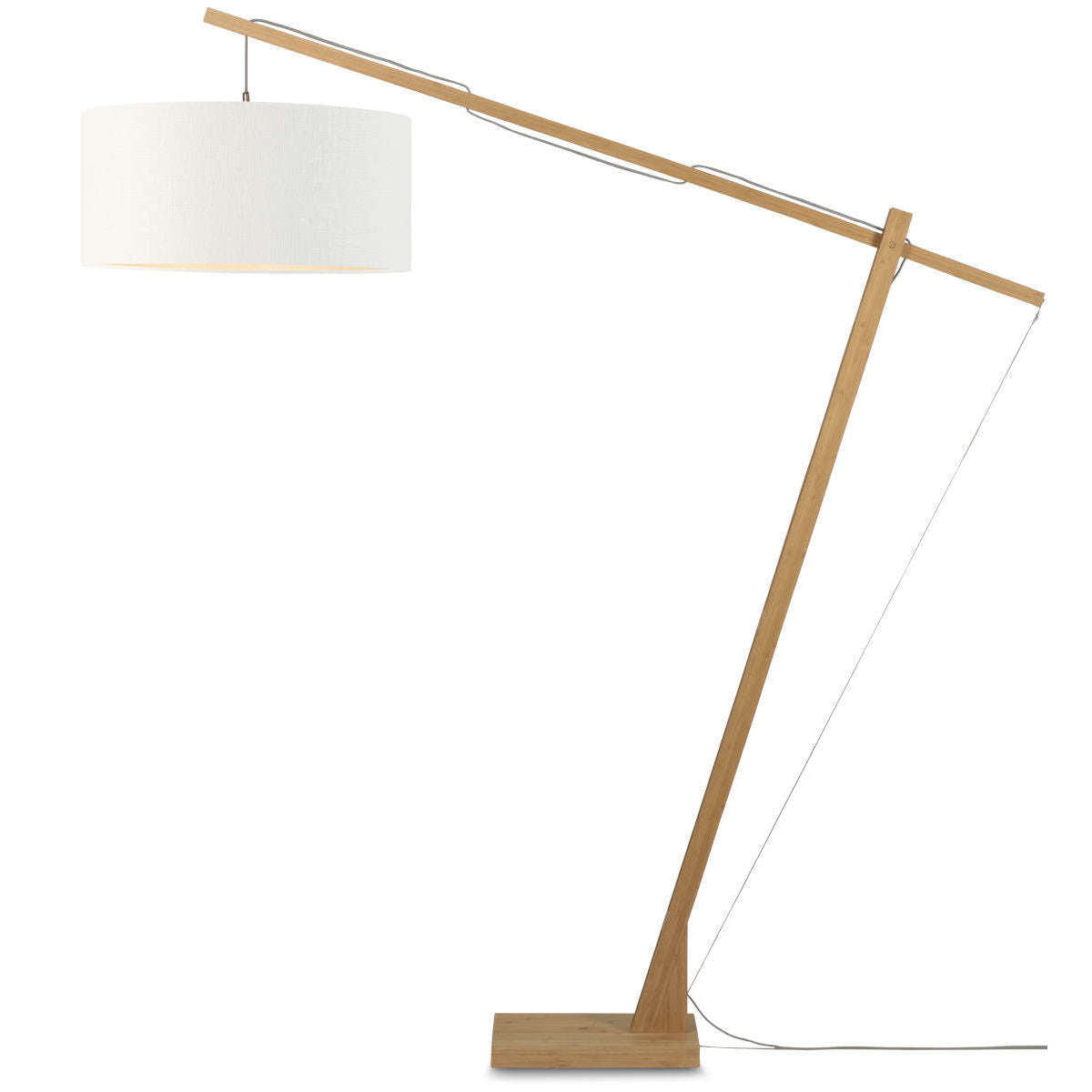 GOOD&MOJO Vloerlamp Montblanc bamboe 6030 linnen wit