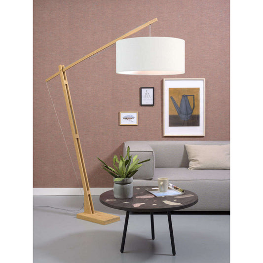 GOOD&MOJO Vloerlamp Montblanc bamboe 6030 linnen wit