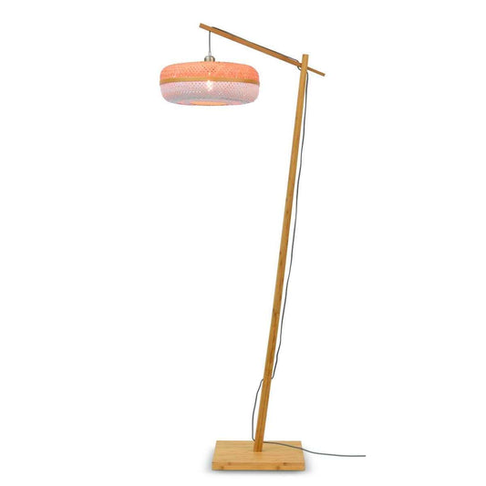 GOOD&MOJO Vloerlamp Palawan naturel / 4015 wit S