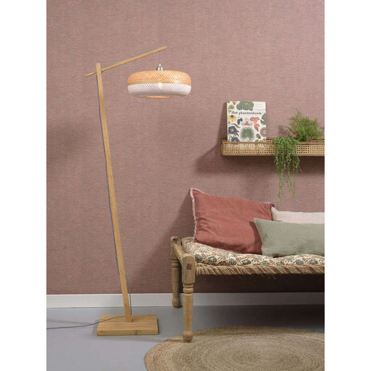 GOOD&MOJO Vloerlamp Palawan naturel / 4015 wit S