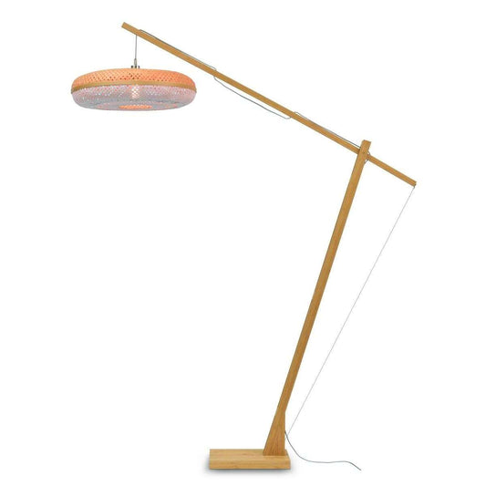 GOOD&MOJO Vloerlamp Palawan naturel / 6015 wit L