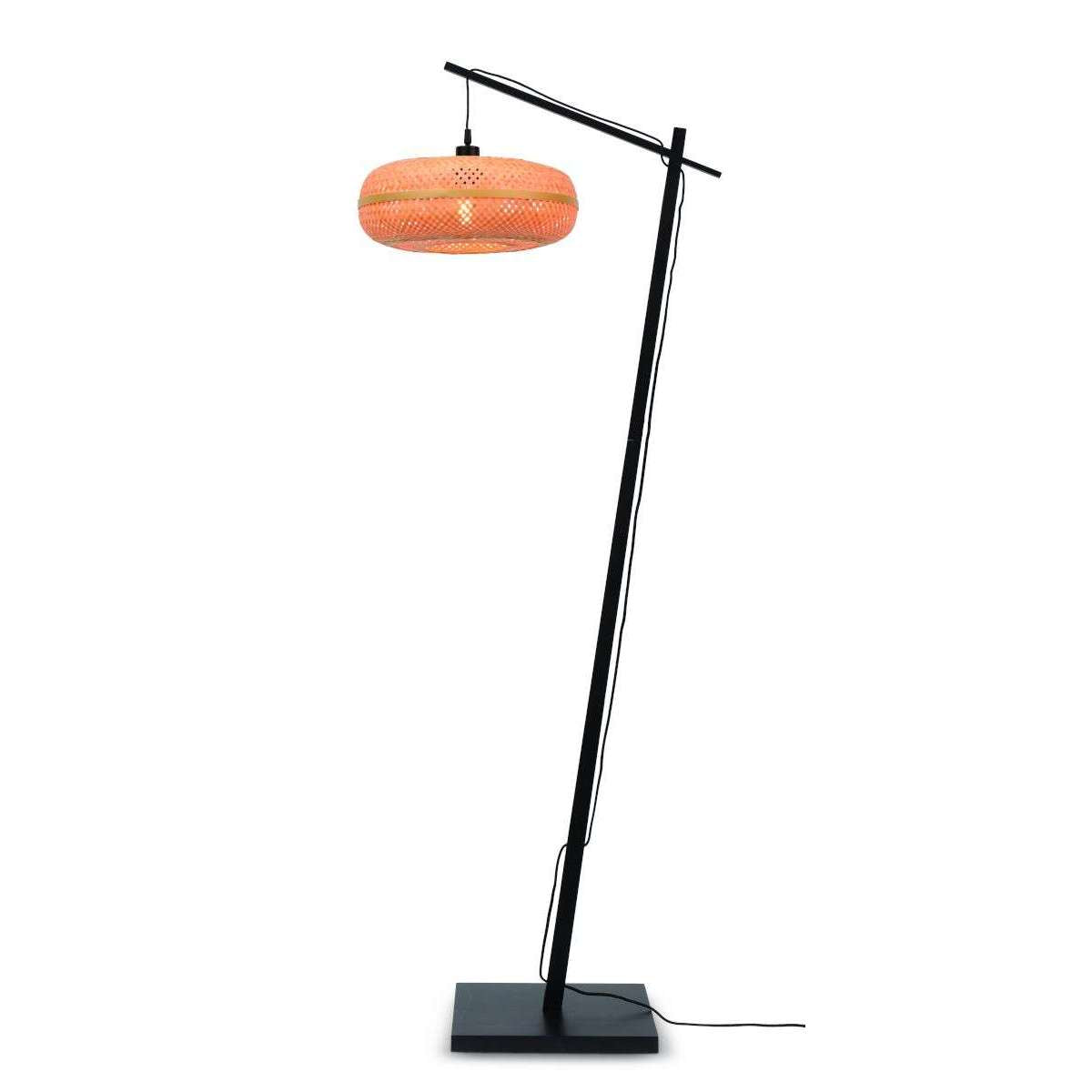 GOOD&MOJO Vloerlamp Palawan zw / 4015 naturel S